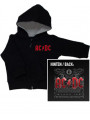 Chaqueta para bebé de AC/DC Black Ice con cremallera y capucha