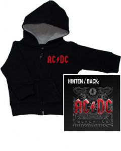 Chaqueta para bebé de AC/DC Black Ice con cremallera y capucha