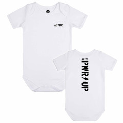 Body de bebé AC/DC blanco - (PWR UP negro)