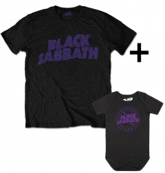 Duo Rockset con camiseta para papá de Black Sabbath y body para bebé de Black Sabbath