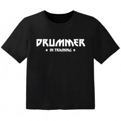 Camiseta Rock para bebé drummer in training