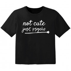 Camiseta Rock para niños not cute just psycho