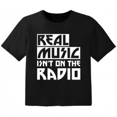 Camiseta Rock para niños real music isnt on the radio