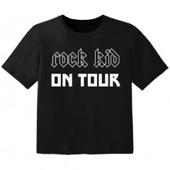 Camiseta Rock para bebé Rock kid on tour