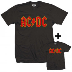 Duo Rockset con camiseta para papá de AC/DC y camiseta para niños de AC/DC