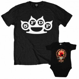 Duo Rockset con camiseta para papá de Five Finger Death Punch y body para bebé de Five Finger Death Punch