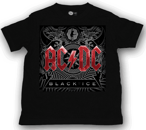 salida Hablar pakistaní Camiseta AC/DC para niños Black Ice