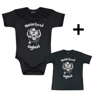 Juego de regalo con body de Motörhead England y camiseta para bebé de Motörhead England