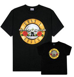 Duo Rockset con camiseta para papá de Guns 'n Roses y camiseta para bebé de Guns 'n Roses