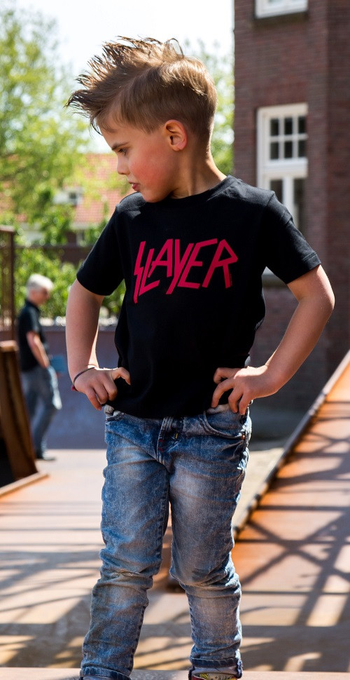 Slayer Kids T-shirt Logo Red photoshoot