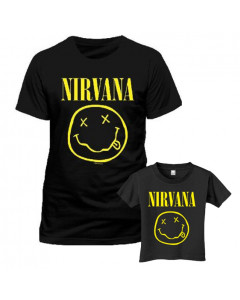 Duo Rockset con camiseta para papá de Nirvana y camiseta para niños de Nirvana