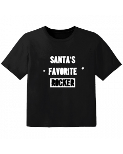 Camiseta Rock para niños Santa's Favorite Rocker 