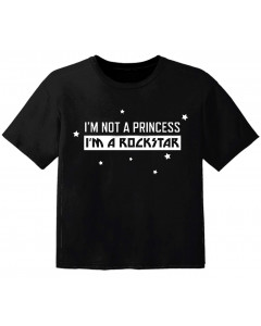 Camiseta Rock para bebé im not a princess im a Rockstar