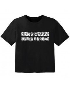 Camiseta Rock para niños don't worry about a thing