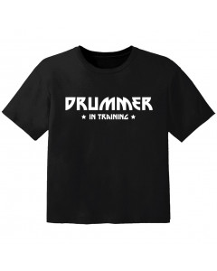 Camiseta Rock para niños drummer in training