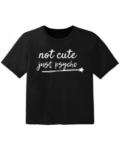 Camiseta Rock para niños not cute just psycho