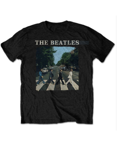 Camiseta infantil The Beatles negra - (Abbey Road)